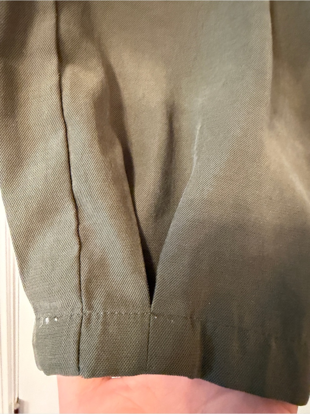 ZARA Olive Green Barrel Leg Jogger Pants | Size Small - Picture 5 of 9